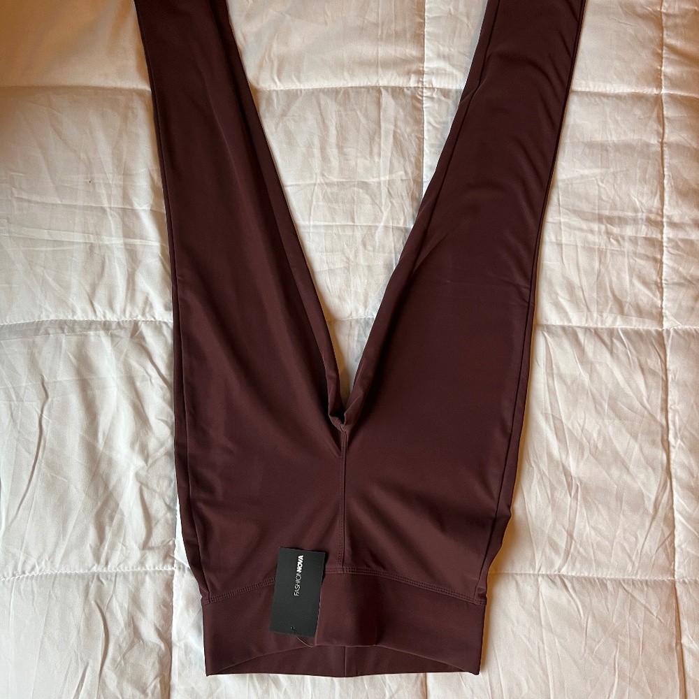 Ultra Soft Faux Leather Leggings High Waist Tummy Control Waistband Size Small